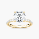 Classic Round Cut Engagement Ring With Hidden Halo