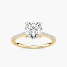 Pavé Set Round Cut Engagement Ring