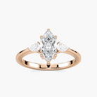 Marquise Cut Three Stone Engagement Ring
