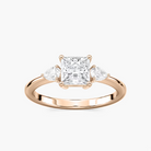 Princess Cut Three Stone Engagement Ring