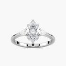 Marquise Cut Three Stone Engagement Ring
