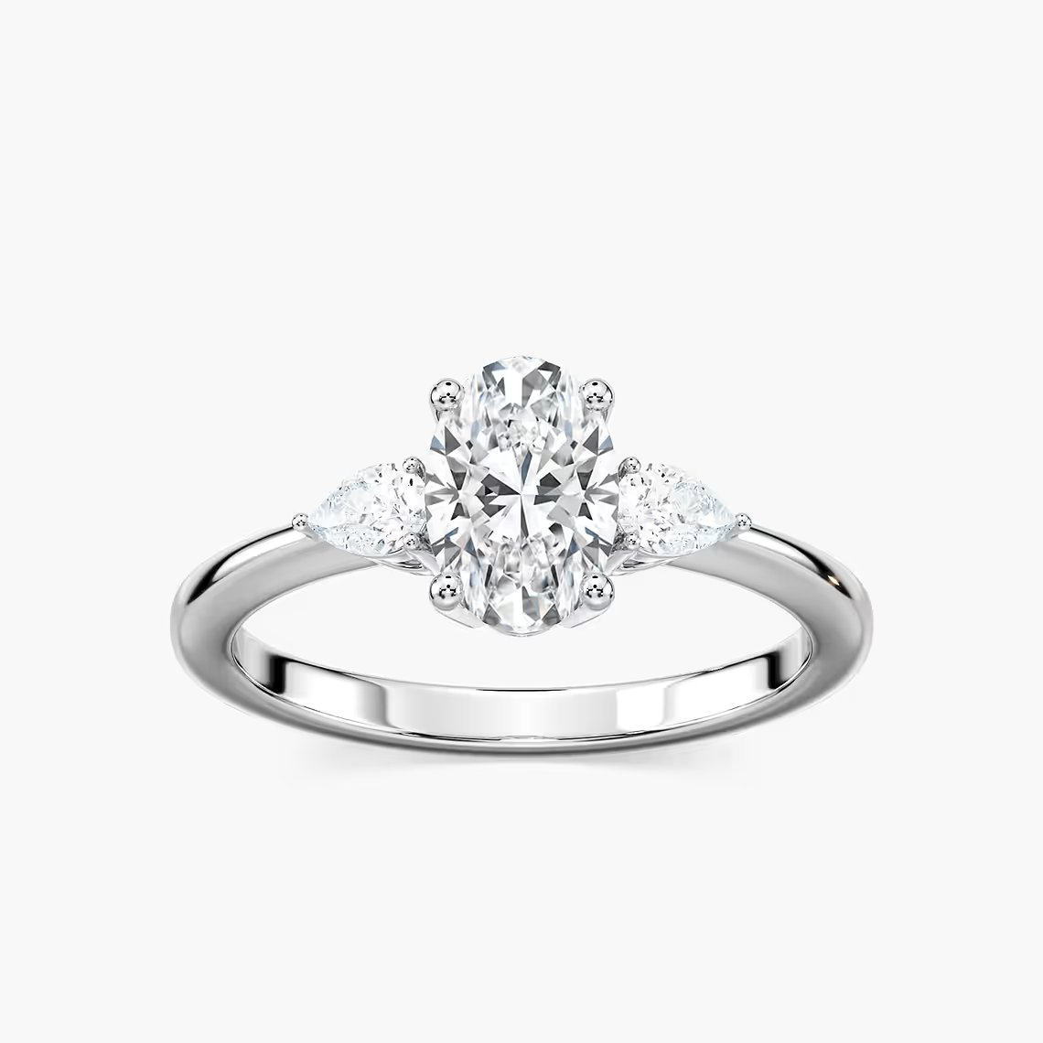 Oval Cut Three Stone Engagement Ring