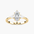 Marquise Cut Three Stone Engagement Ring
