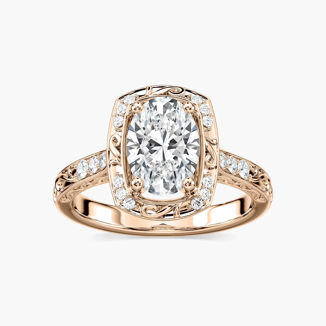 Vintage Oval Shaped Engagement Ring