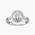 Vintage Round Cut Halo Engagement Ring