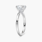 Delicate Four-Prong Cushion Cut Solitaire Engagement Ring
