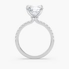 Classic Round Cut Engagement Ring With Hidden Halo