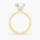 Classic Round Cut Engagement Ring With Hidden Halo