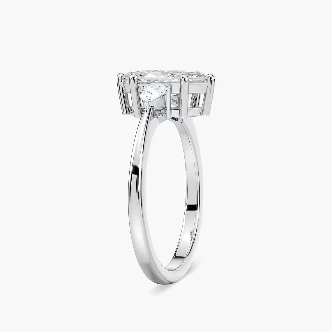 Marquise Cut Three Stone Engagement Ring