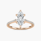 Pavé Set Marquise Cut Engagement Ring