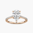 Pavé Set Pear Cut Engagement Ring