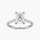 Pavé Set Radiant Cut Engagement Ring