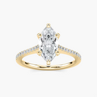Pavé Set Marquise Cut Engagement Ring