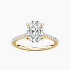 Pavé Set Oval Cut Engagement Ring
