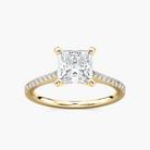 Pavé Set Princess Cut Engagement Ring