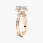 Vintage Princess Cut Halo Engagement Ring