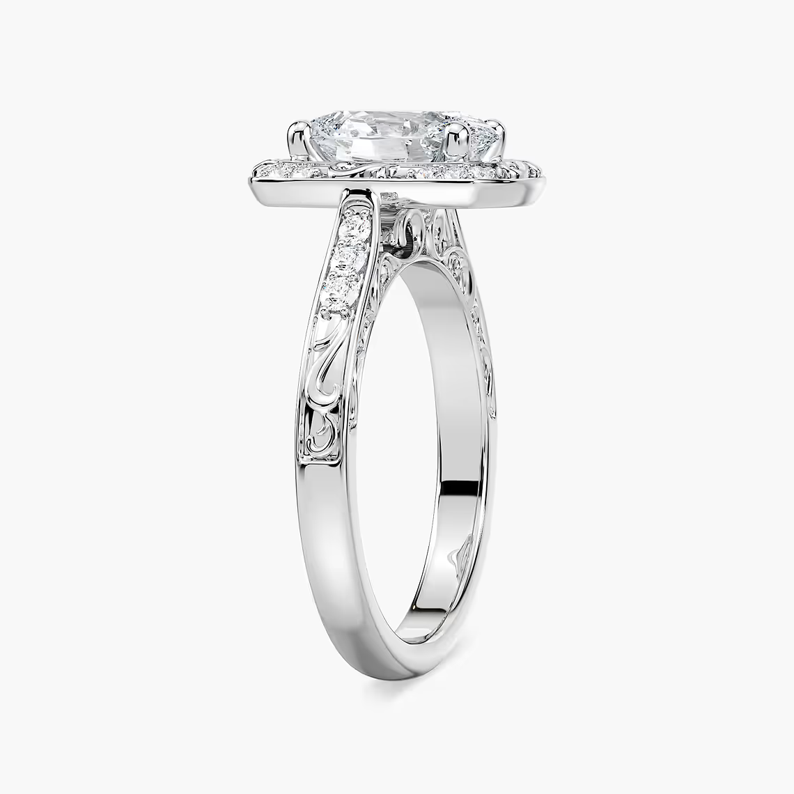 Vintage Oval Shaped Engagement Ring