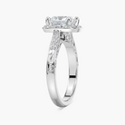 Vintage Princess Cut Halo Engagement Ring