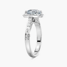 Vintage Round Cut Halo Engagement Ring