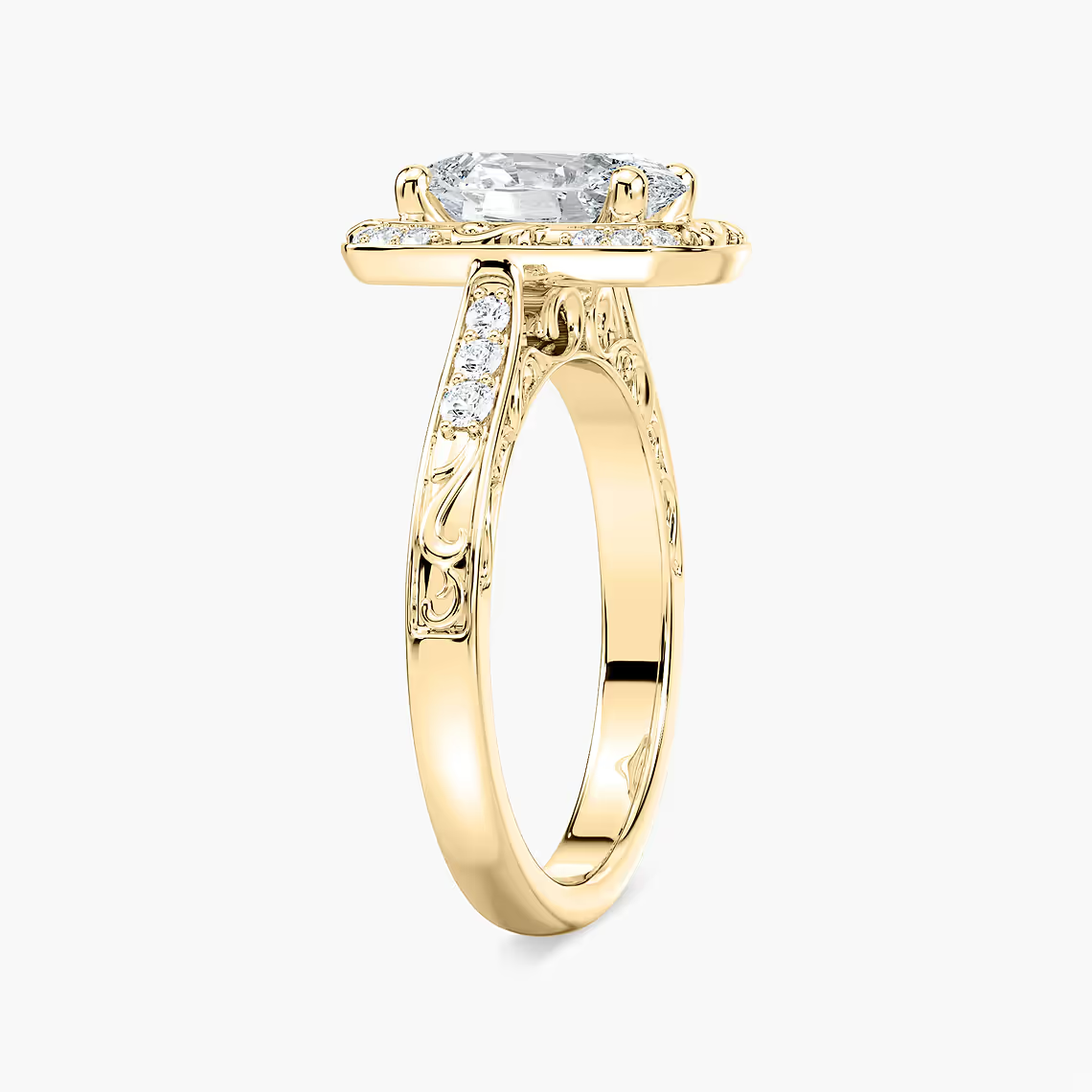 Vintage Oval Shaped Engagement Ring