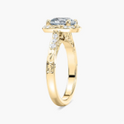 Vintage Round Cut Halo Engagement Ring