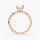 Delicate Four-Prong Cushion Cut Solitaire Engagement Ring