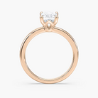 Delicate Four-Prong Emerald Cut Solitaire Engagement Ring