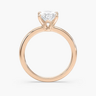 Delicate Four-Prong Oval Solitaire Engagement Ring