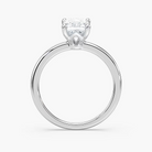 Delicate Four-Prong Emerald Cut Solitaire Engagement Ring