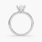 Delicate Four-Prong Oval Solitaire Engagement Ring