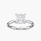 Delicate Four-Prong Princess Cut Solitaire Engagement Ring