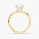 Delicate Four-Prong Cushion Cut Solitaire Engagement Ring