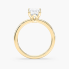 Delicate Four-Prong Emerald Cut Solitaire Engagement Ring