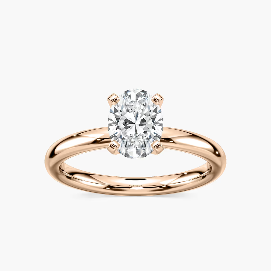 Four-Prong Oval Solitaire Engagement Ring