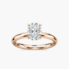Four-Prong Oval Solitaire Engagement Ring