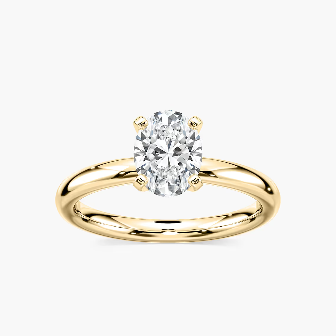 Four-Prong Oval Solitaire Engagement Ring
