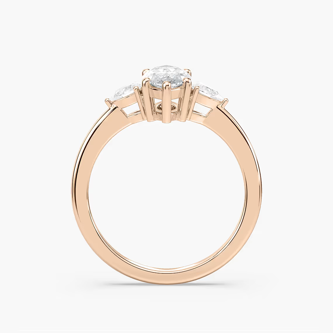 Marquise Cut Three Stone Engagement Ring