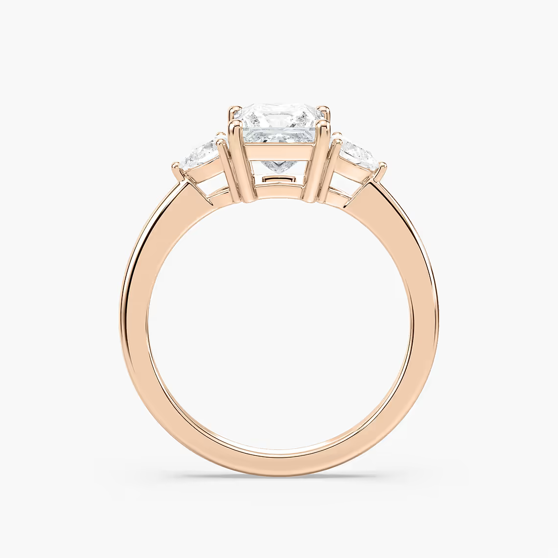 Princess Cut Three Stone Engagement Ring