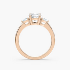 Round Cut Three Stone Engagement Ring