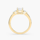 Emerald Cut Three Stone Engagement Ring