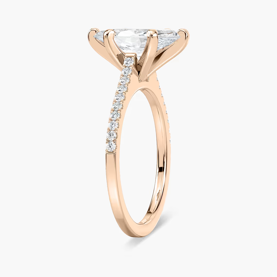 Pavé Set Marquise Cut Engagement Ring