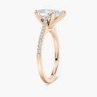 Pavé Set Pear Cut Engagement Ring