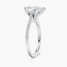 Pavé Set Pear Cut Engagement Ring