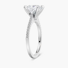 Pavé Set Princess Cut Engagement Ring