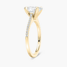 Pavé Set Oval Cut Engagement Ring