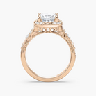 Vintage Princess Cut Halo Engagement Ring