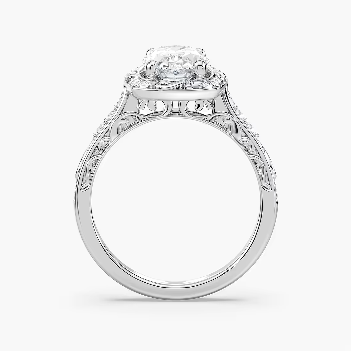 Vintage Oval Shaped Engagement Ring