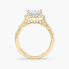 Vintage Princess Cut Halo Engagement Ring
