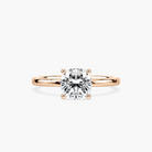 Delicate Four-Prong Cushion Cut Solitaire Engagement Ring