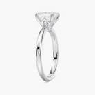 Delicate Four-Prong Asscher Cut Solitaire Engagement Ring